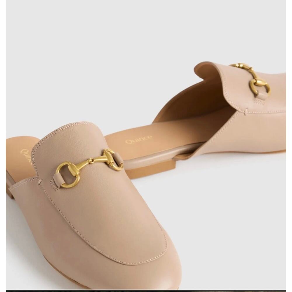 \New! Quince Women's Luxury Italian Leather Horsebit Loafer Tan Size 8 #
